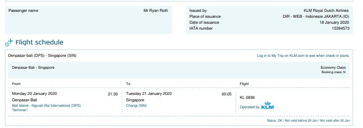 Ryan Roth Flight Ticket